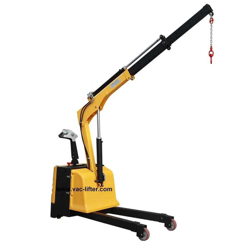 Full Electric  Power 700-1200kg Telescopic Boom Lift Hydraulic Mini Floor Crane