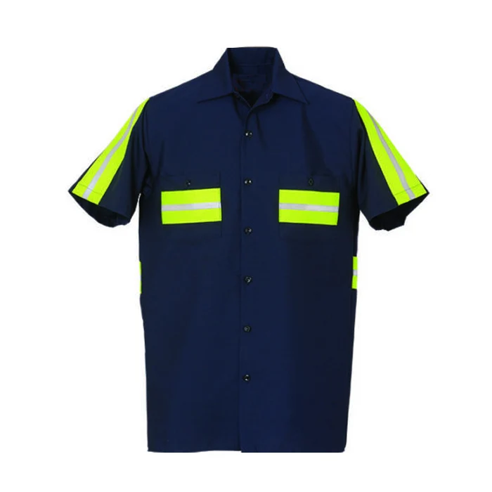 Reflective Mechanic Industrial Working Shirt with Reflective Tapes