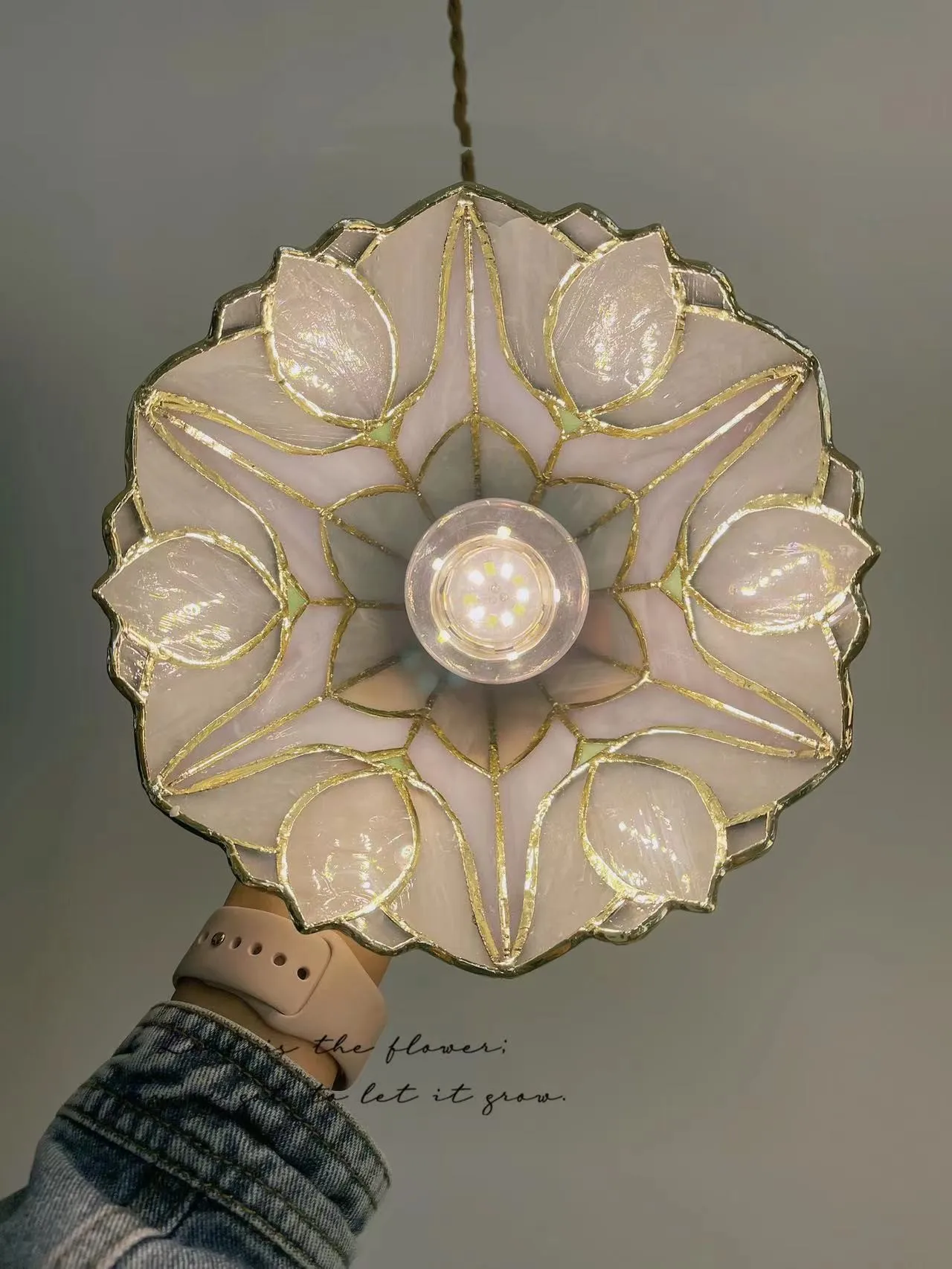 Wholesale French Medieval Handwork Elegant Glass Colored Glass Chandelier American Restaurant Bar Bedside Window Atmosphere