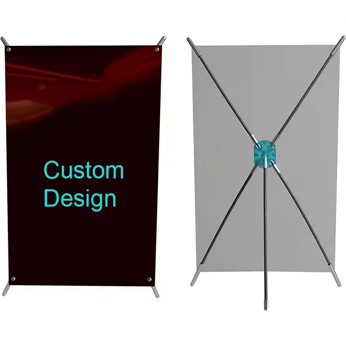 Office Works American Aluminum L Shape Moving Type Advertising Roll Hang X Model Pull Up Banner A3 A4