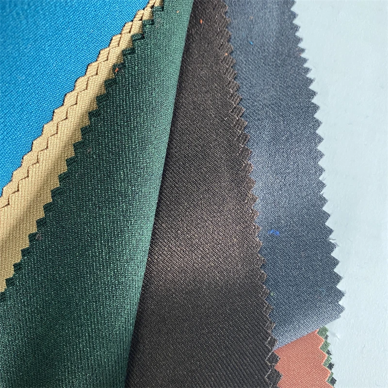 WHOLESALE SS23 TRENDS 100% RECYCLED POLYESTER TWILL IMITATED WOOLEN LIKE FABRIC FOR FORMAL SUITING FABRIC