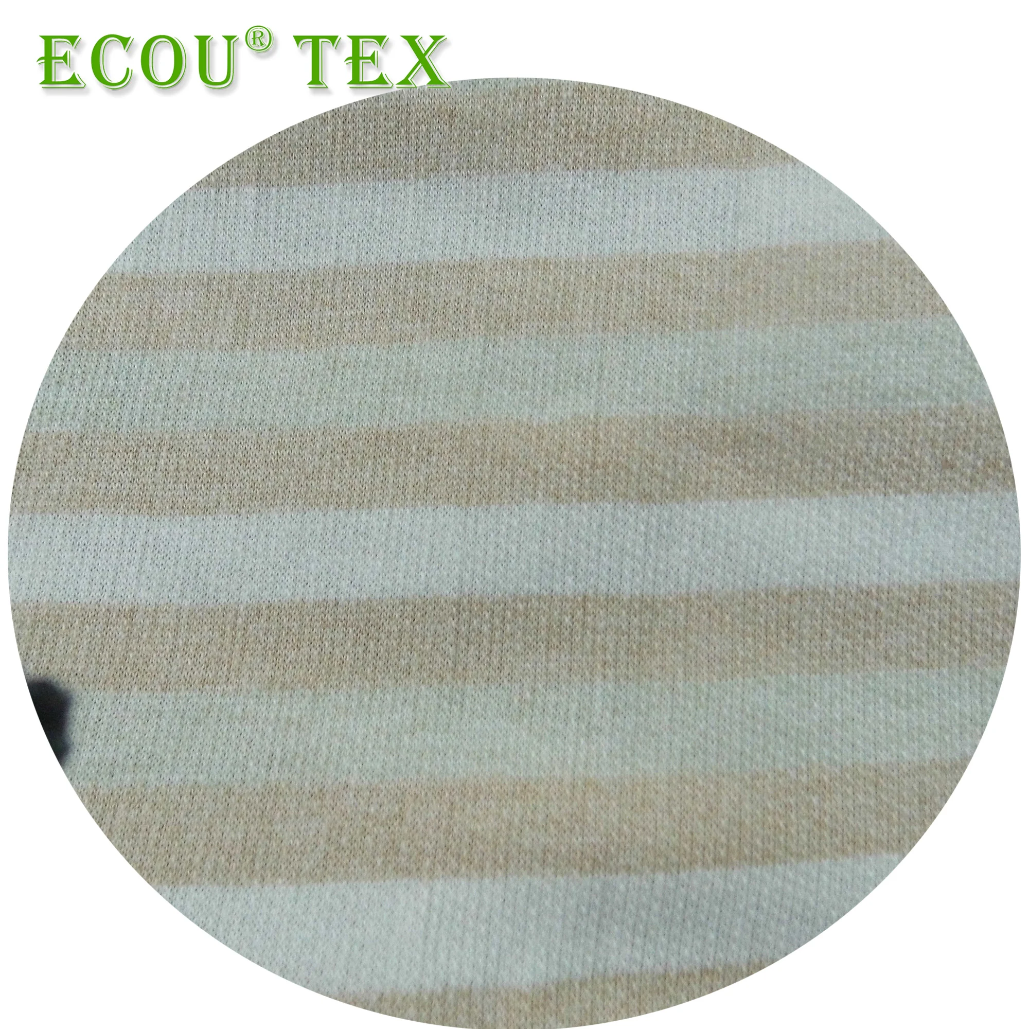 46% natrual cotton 46% organic cotton 8%spandex yarn dyed stripe rib fabric support OEM service