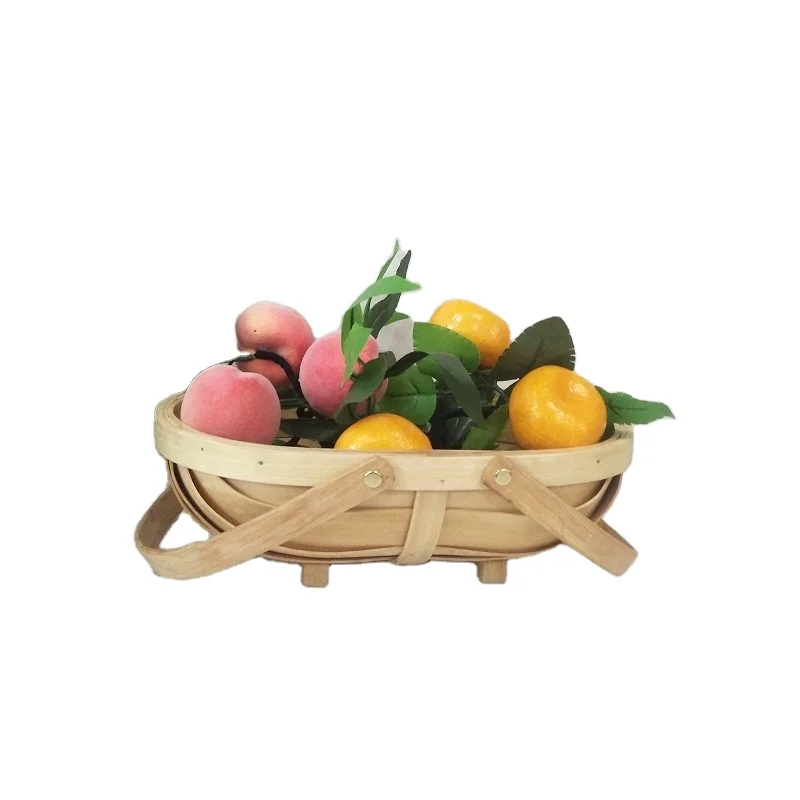 Детская игрушечная деревянная корзина для хранения, корзина для фруктов, корзина в форме лодки