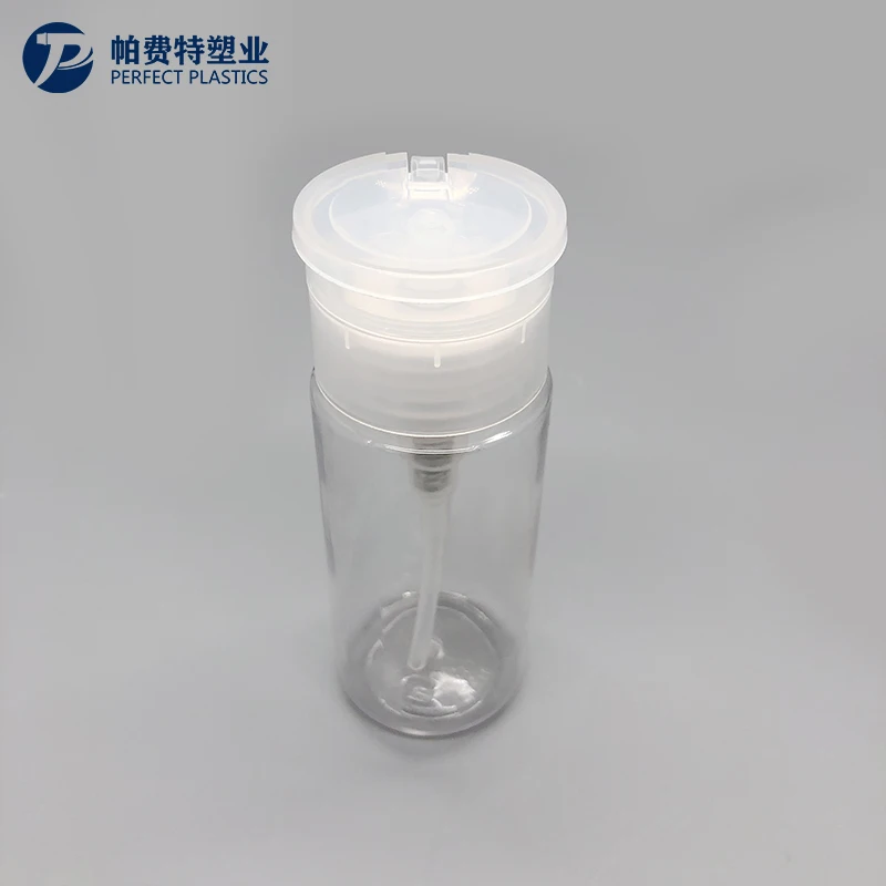 High Quality Non Spill Cosmetic Makeup Cleaner Remover Nail Pump 33/410 Plastic Nail Polish Pump Flip Top Cap