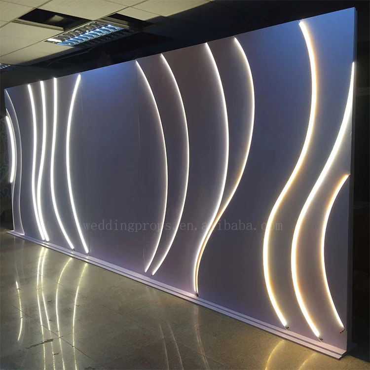 Wedding Stage Background Decoration White Square Acrylic Backdrop