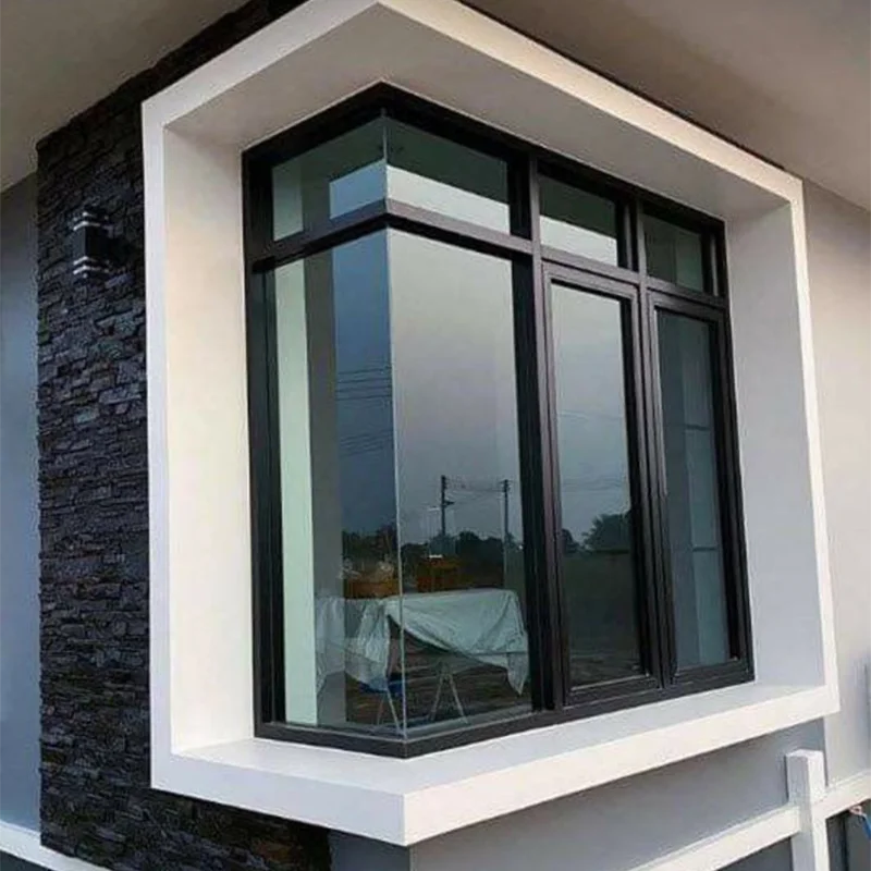 Hurricane Impact Series Water-Tight/Sound-Proof/Heat-Insulate PVC Sliding Window with Colorful Glass