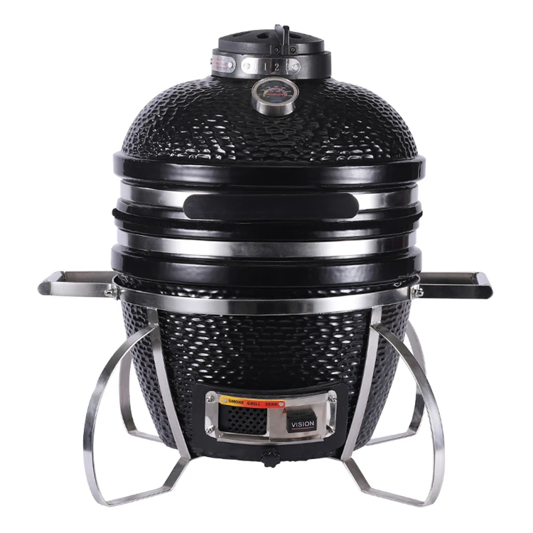 Kamado Grill 16 Inch 2021 Metal Top Vent  Equienta Cover Divide Pizza Cooper China BBQ Grills Kamado 16 Propane Outdoor