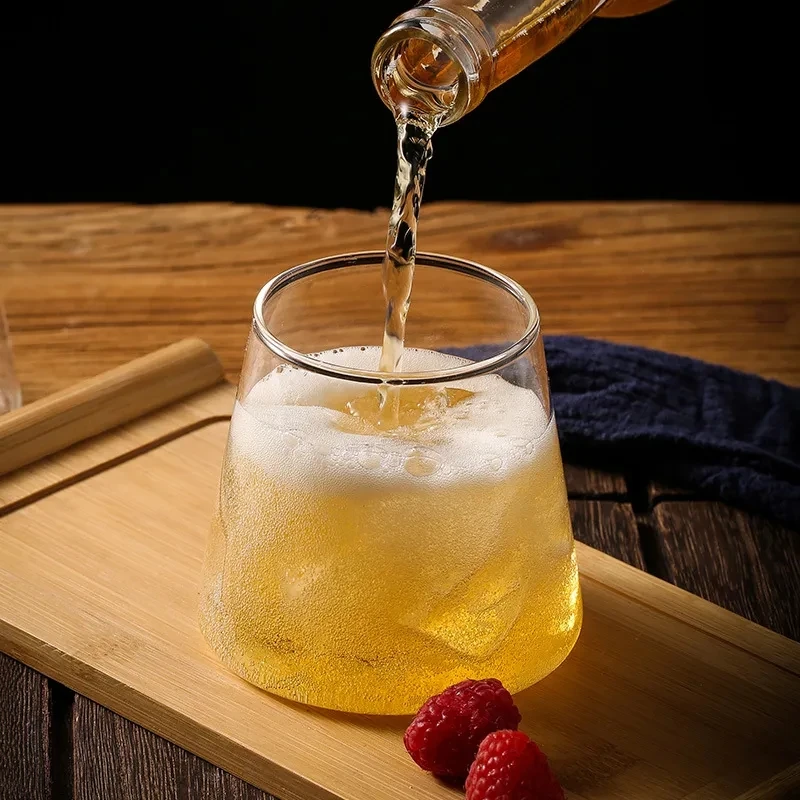 Creative Mountain Shape Water Cup Japanese Glass Cup Juice Tea Wine Glass Coffee Mug Drinking Cup Whiskey Glass canecas