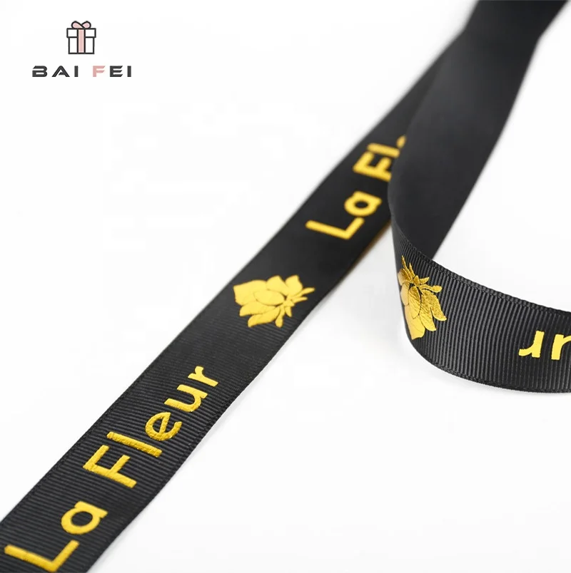 
BAIFEI PACKING foil ribbon printing machine ribbon printer satin custom logo on ribbon 