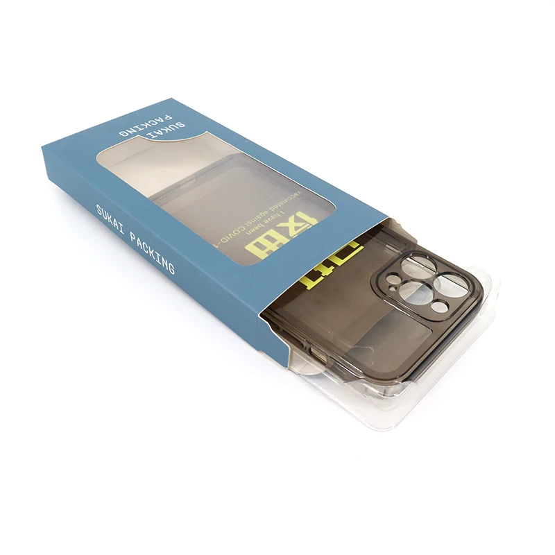Eco Friendly Card Box Mobile Case Out Package Paper Boxes Retail Luxury Universal Cellphone Case Packaging Box With Clear Window