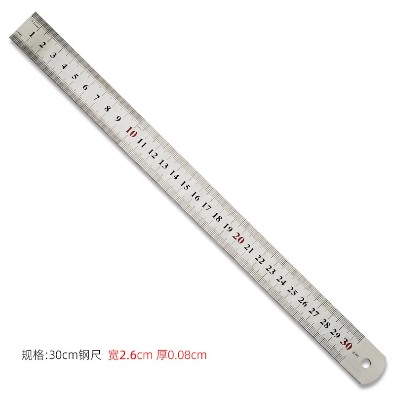 Pottery School Office Tools Stainless Steel Ruler 8 Inch 12 Inch 20 Inch Straight Ruler Metric Clear Measuring Tool Metal Ruler