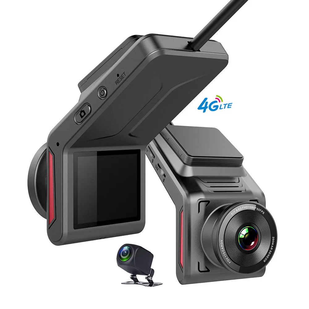 4G video camera 2lens car dvr wifi gps cloud front and back car black box full hd camera parking night vision dash cam