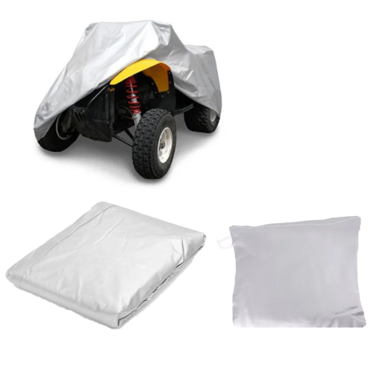 High Quality Outdoor Silver Waterpoof Quad Bike ATV Cover Dustproof Sun Protection  ATV Car Cover