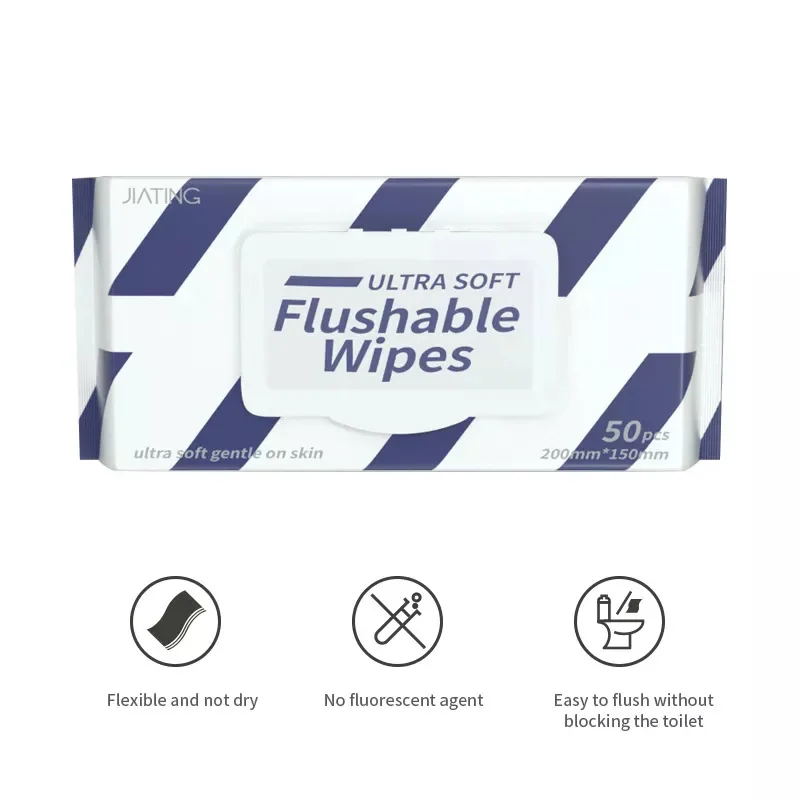 Organic Biodegradable Bamboo Baby Wet Wipes Flushable Toilet Wipes