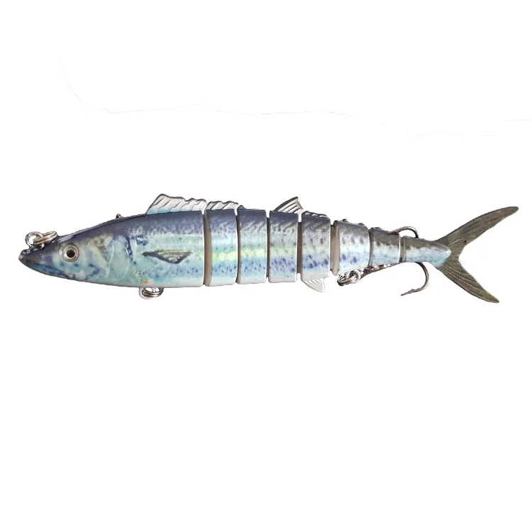 LDVE 17.8cm 38g Unpainted Swimbait Slow Sinking 8 Segmented Mackerel Lure Blank