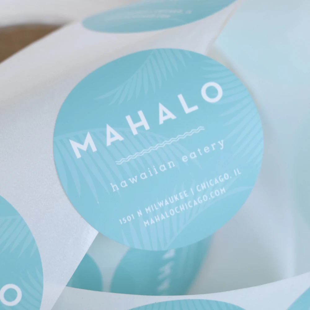 Free Sample  Private Brand Name Printing clear Logo Adhesive Roll Labels Stickers for Packaging