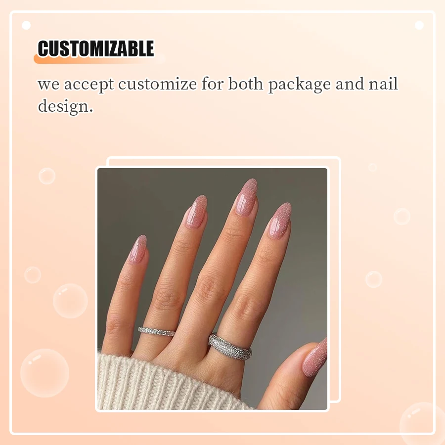 Customize Faux Ongles Factory Suppliers Nude Cat Eyes Wholesale Price Salon Quality Oval Shape 2024 Trending Press On Nails