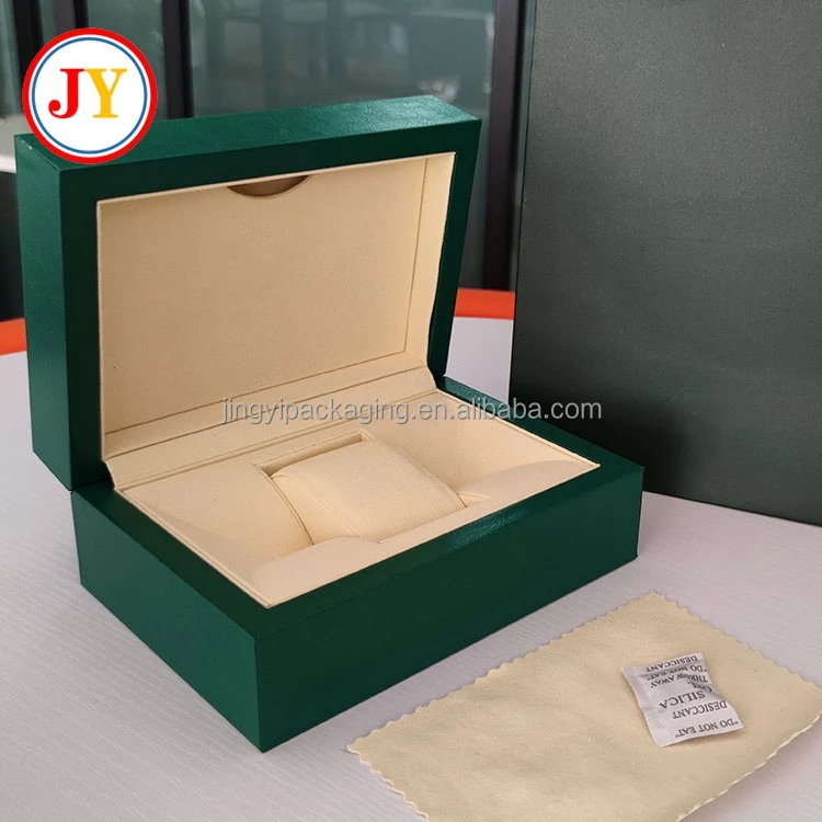 Luxury brand green rlx watch packaging box wrist watch boxes case custom single watch OEM wholesale price gift leather box case
