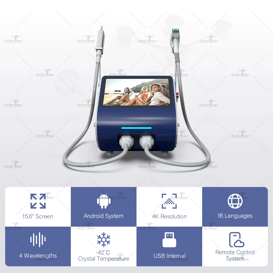 Perfectlaser Multifunctional nd yag Pico Laser Price 2024 New Portable  Ice 755nm 1064nm 808 nm Diode Laser Hair Removal Machine