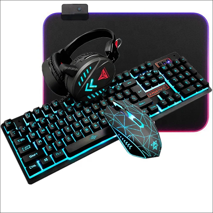 Компьютерная игровая мышь клавиатура гарнитура игровой