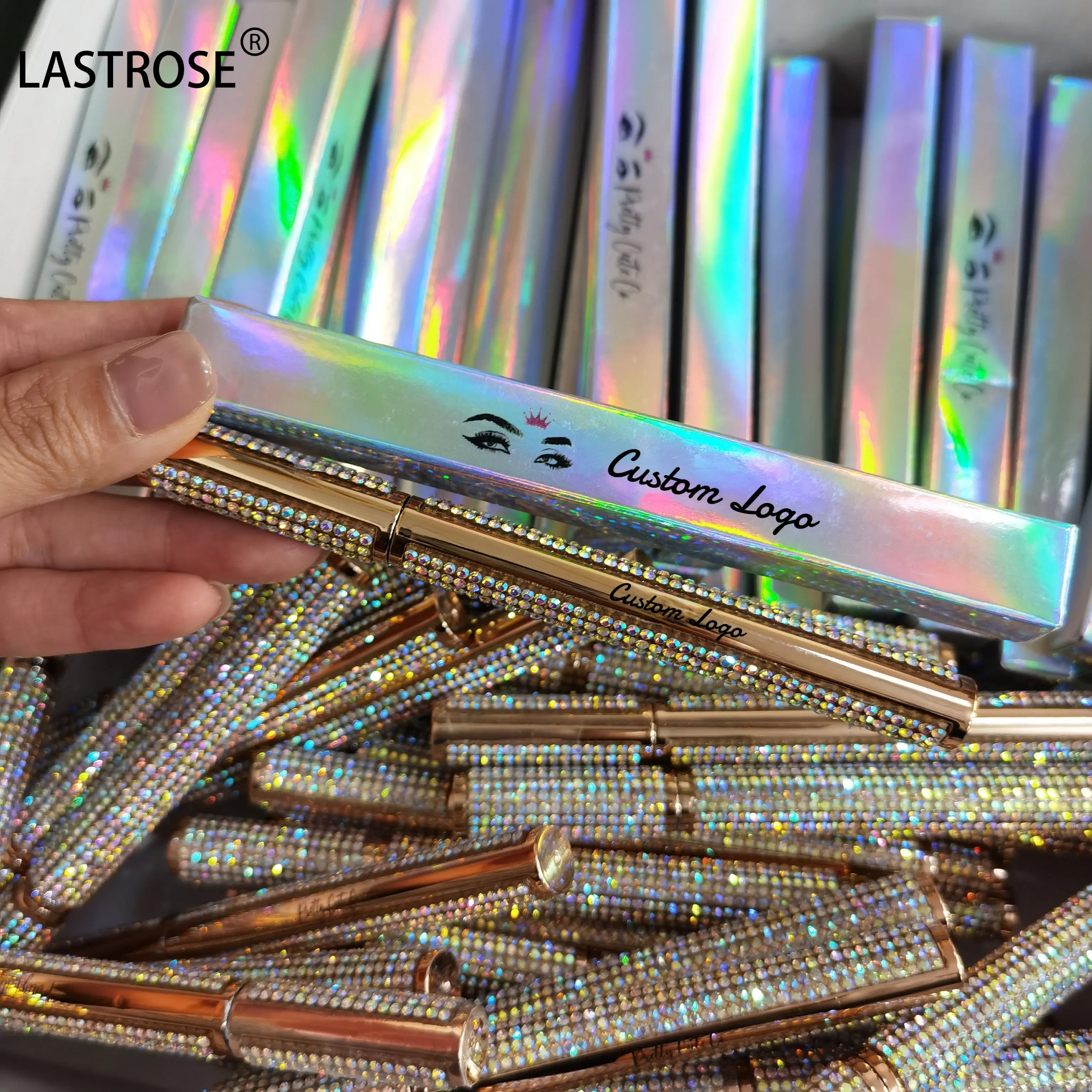 Hot selling sticky eyeliner pencils reusable lash glue private label extension safe soft eyeliner glue pen