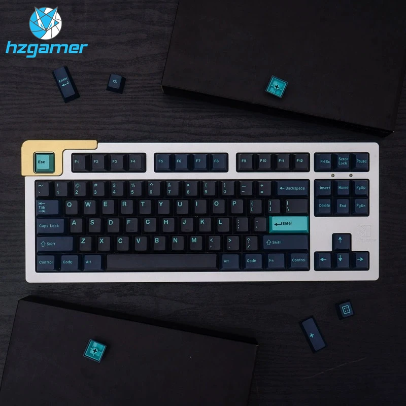 ONLY KEYCAPS - HZGAMER 173 Keys Deep Sea Shark Keycaps, Double Shot Keycaps