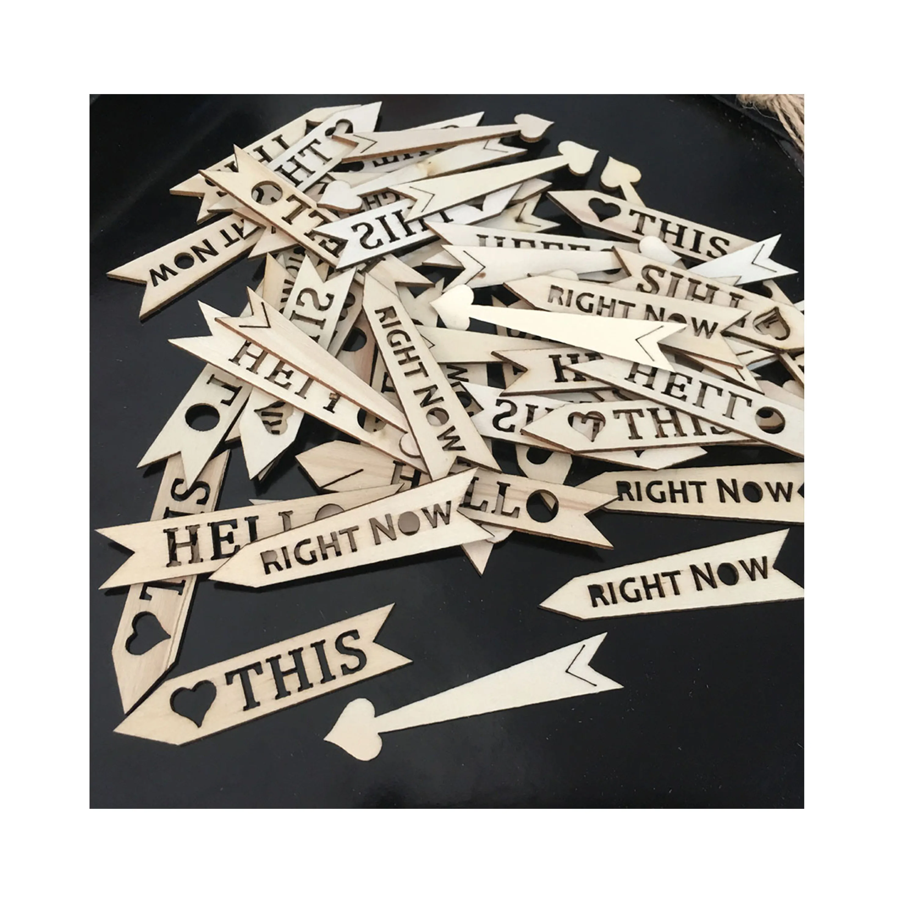 Горячие продажи деревянные поделки указатели для вечеринок украшения