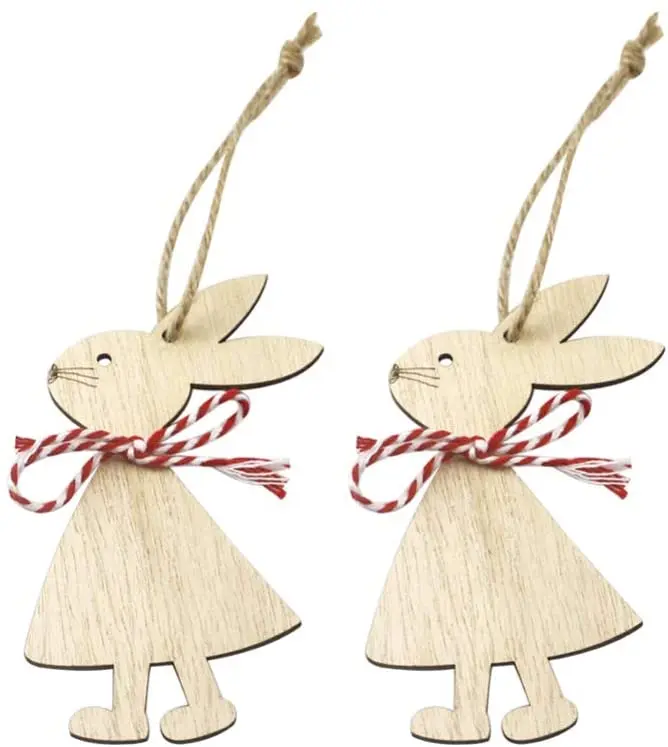 
manufacture decorations wooden easter rabbit pendant lovely home decoration Pendant Rabbit wood crafts toys gifts 