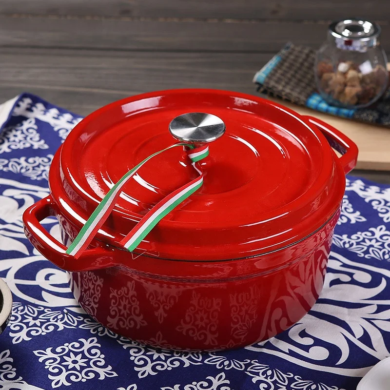 
Suitable for all kinds of stoves cast iron 20cm casserole with lid 