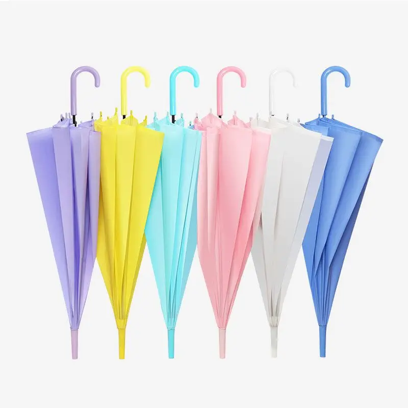 Clear kid umbrella transparent waterproof PVC  fashionable umbrella parasol for student kid pvc umbrella