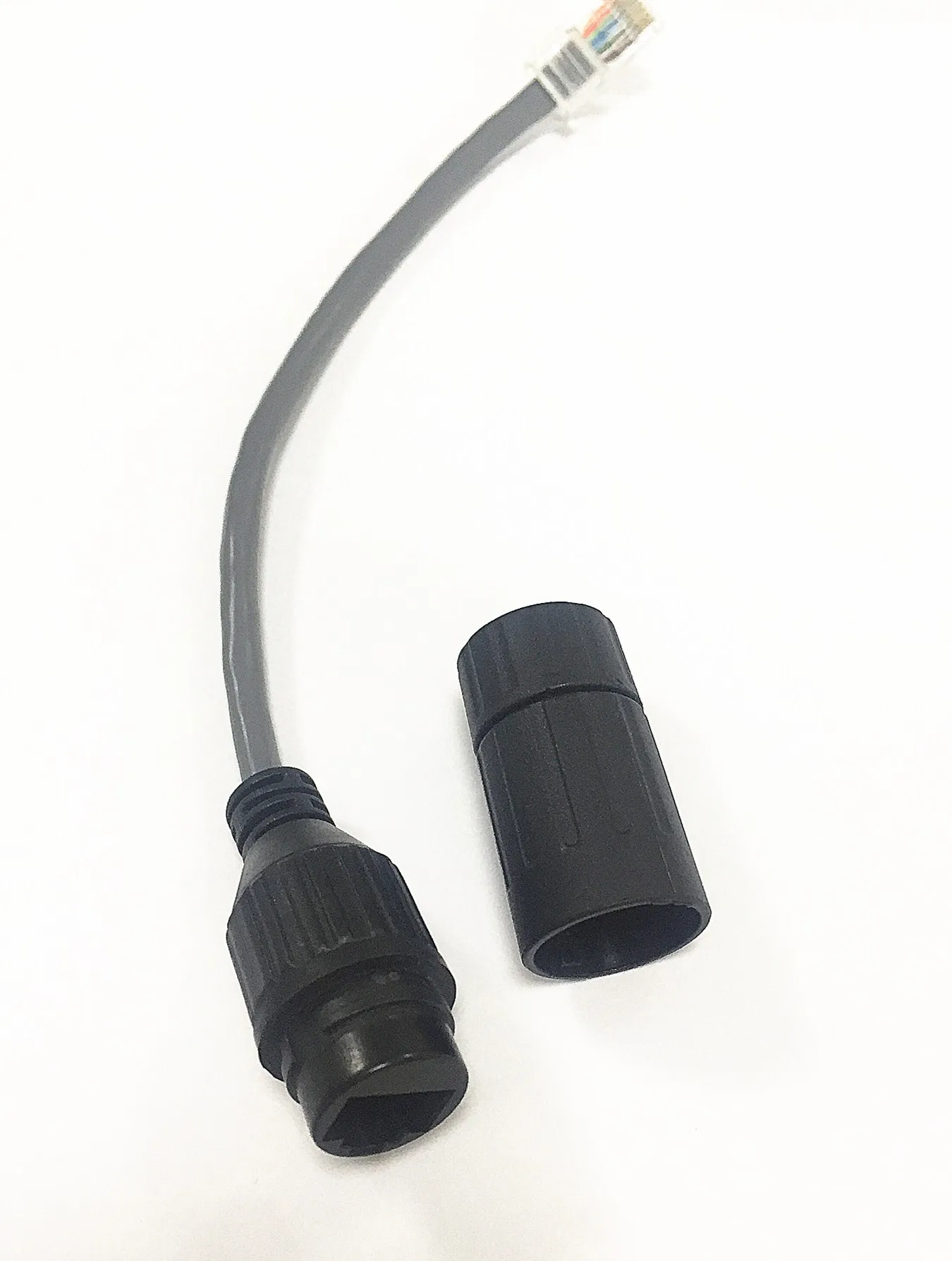 M16 RJ45 ethernet connector plastic  8P8C IP65 waterproof cable connector