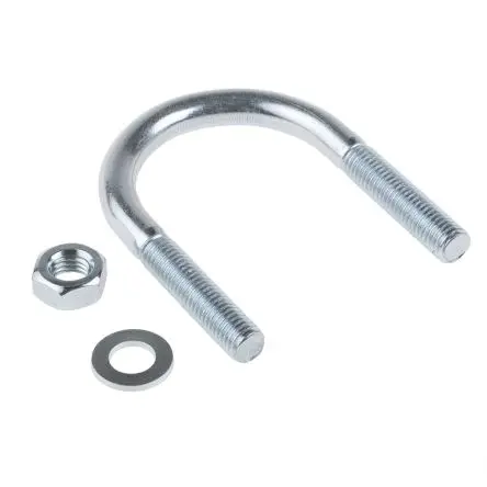 China Manufactory Double U Bolt M10 M12 M16 Carbon Steel HDG Square U Bolt