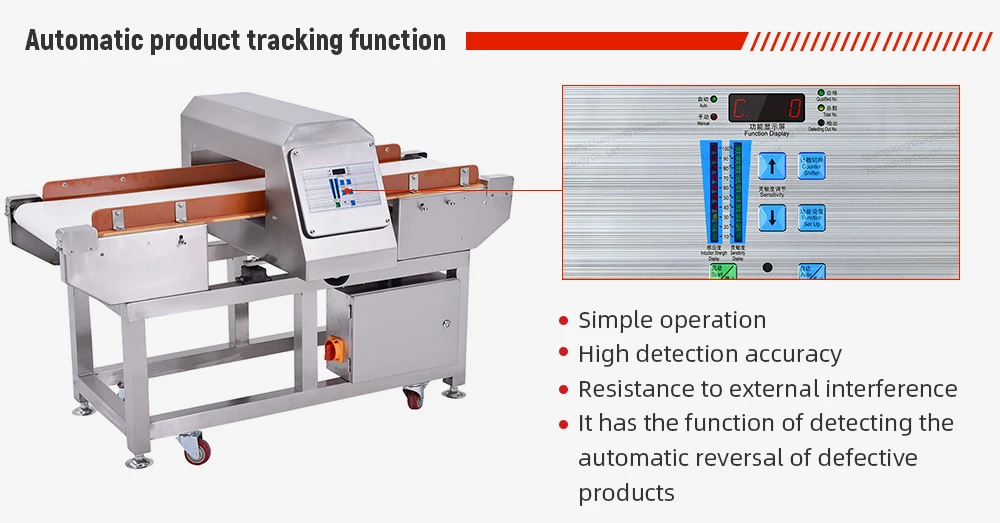 Factory Small Food Aluminium Foil Packaging Metal Detector Conveyor Metal Detector Machine For Sea Food Product Line