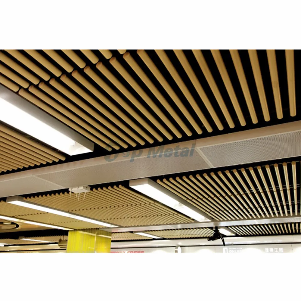 Aluminum Material Indoor Round Shape Ceiling Decoration Baffle Ceiling Profile Strip Metal Ceilings