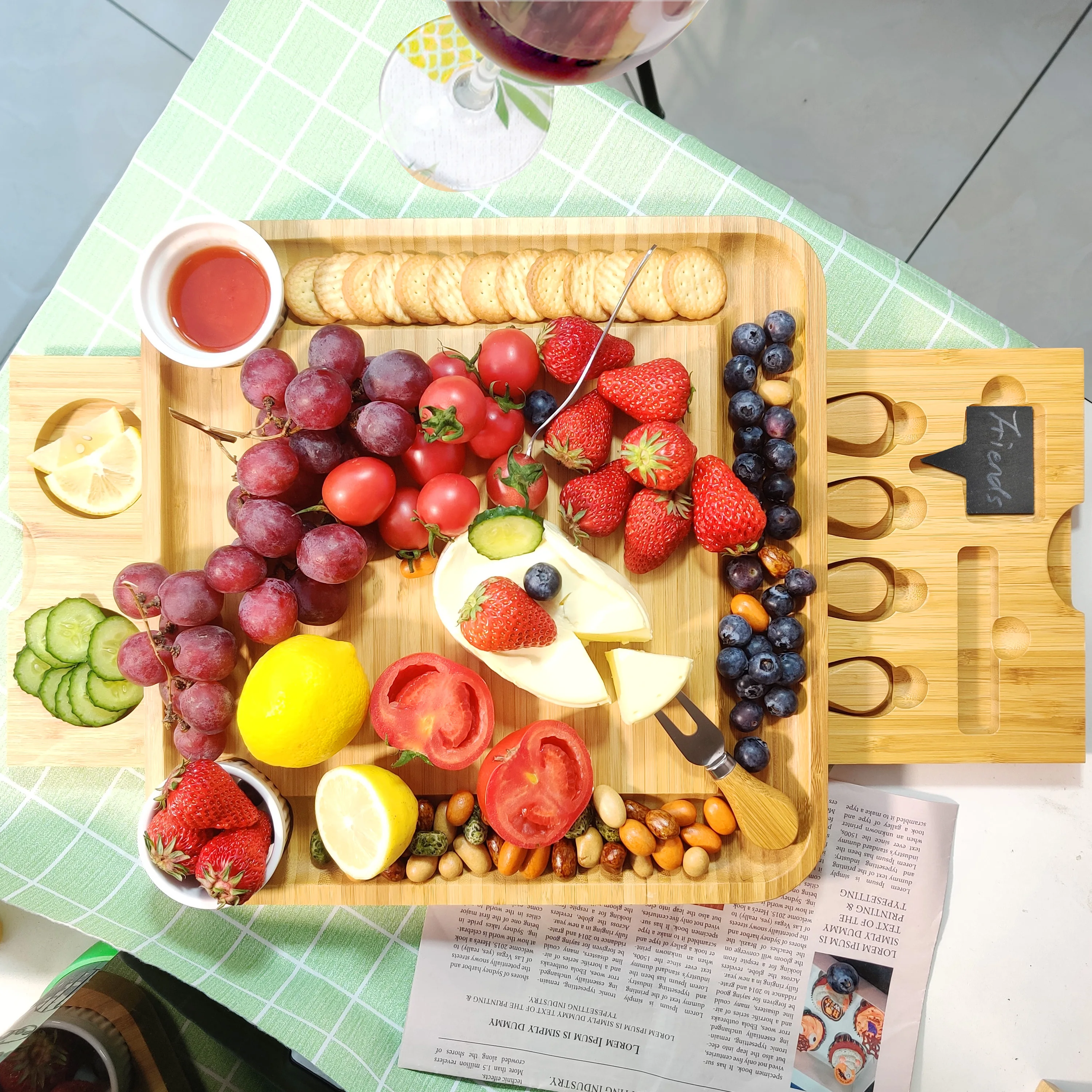 Family party, picnic, camping | hundred does not contain BPA | more tableware bamboo bamboo cheese board