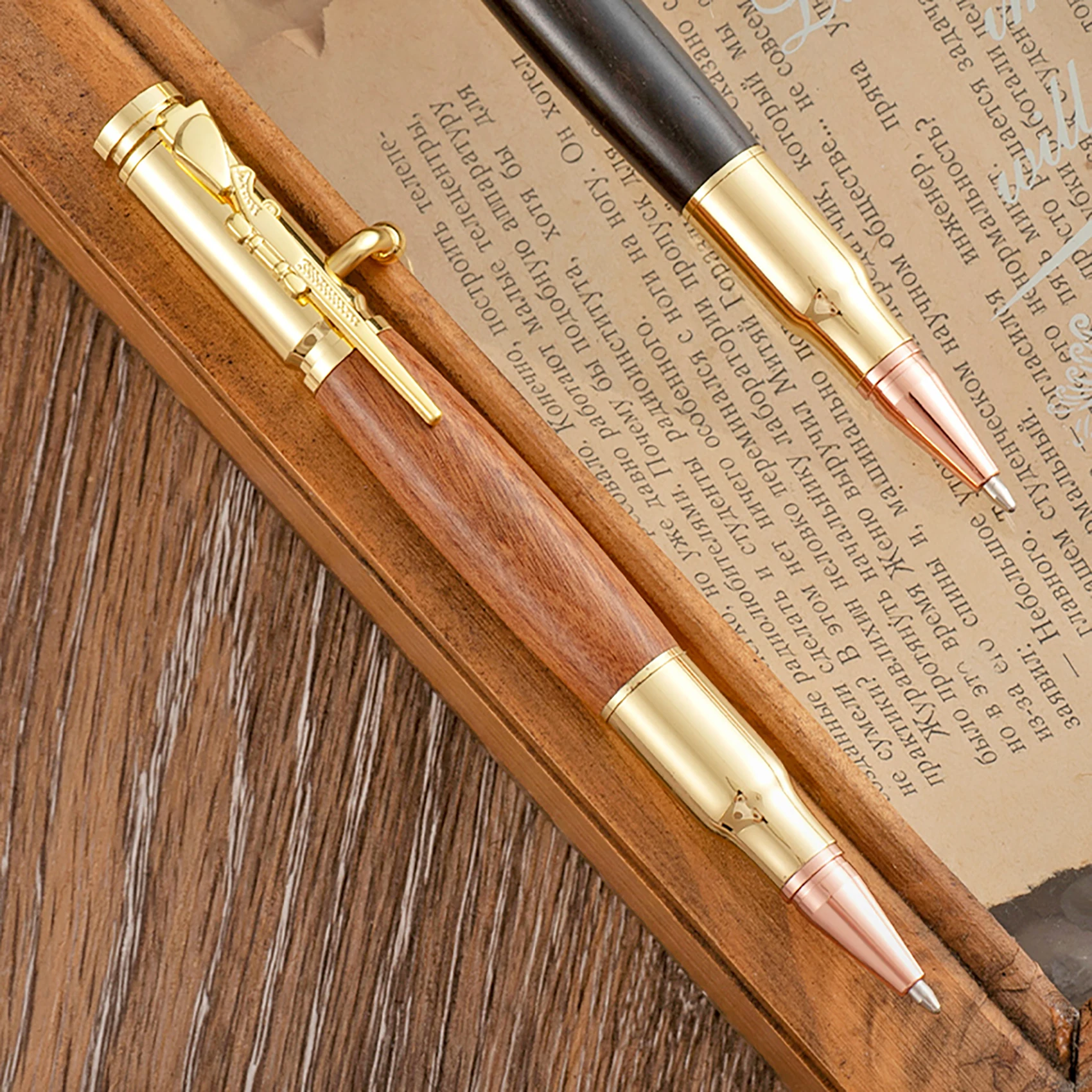 Innovative Products 2024 Bullet Shaped Bolt Action Pen Metal Rifle Clip  Gun Ball Point Ballpoint Pen Luxury Pens for Men