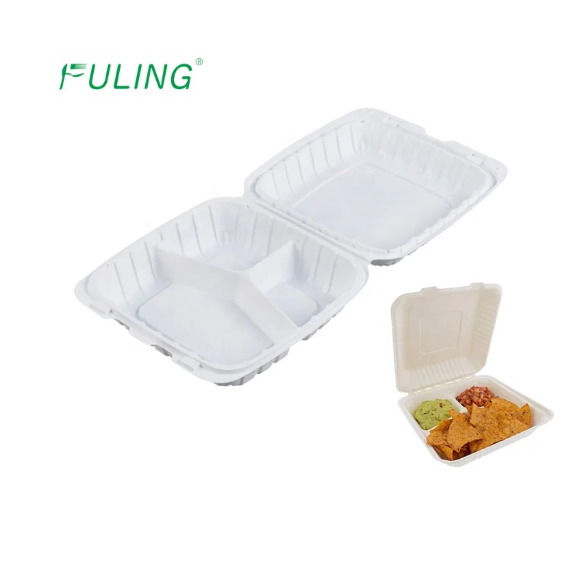 microwave safe takeaway rectangular restaurant food containers factory ,3 compartment plastic disposable food containers