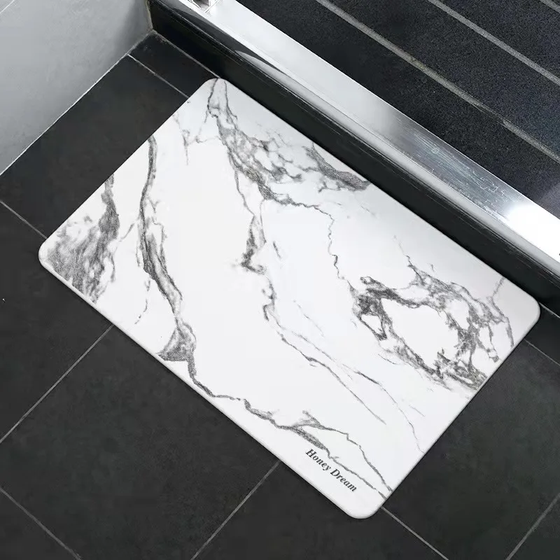 Diatomaceous Earth Bath Stone Mat Fast-Drying Diatomite Absorbent  Bath Mat
