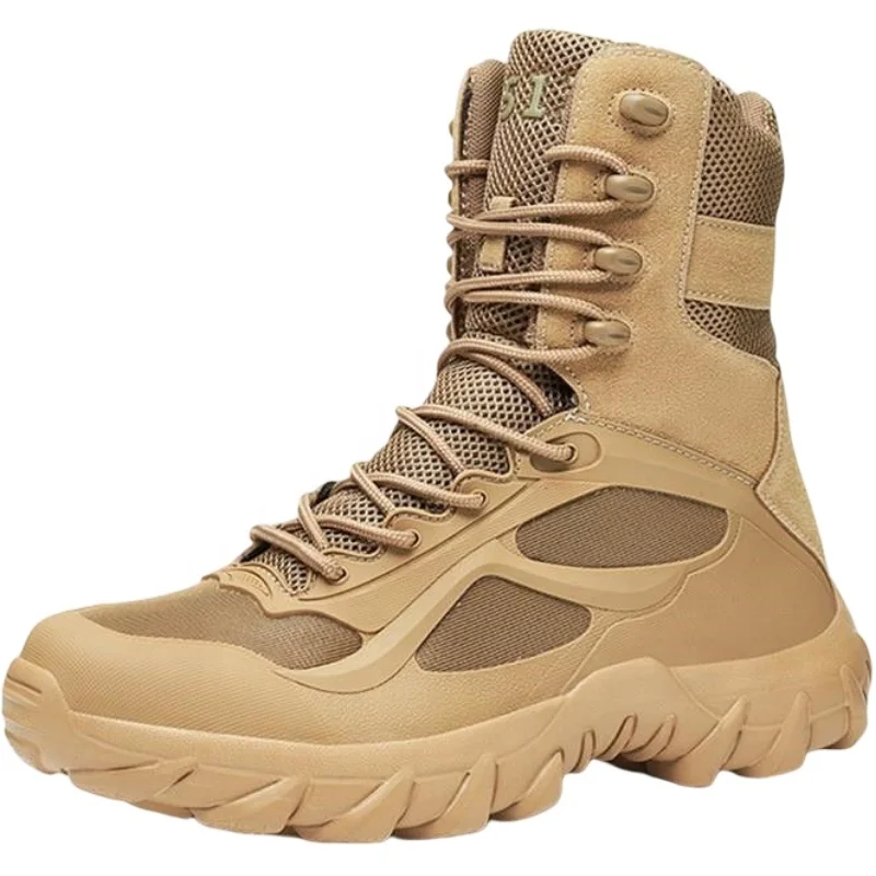 Leather Breathable Mountaineering Shoes Outdoor Anti-Slip Lightweight Hiking Boots For Men