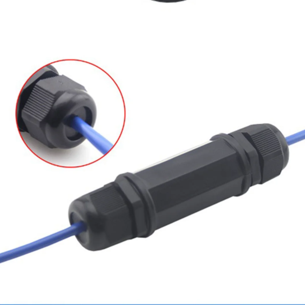 
Outdoor rainproof RJ45 waterproof network straight head dual end connector network cable extension cable 