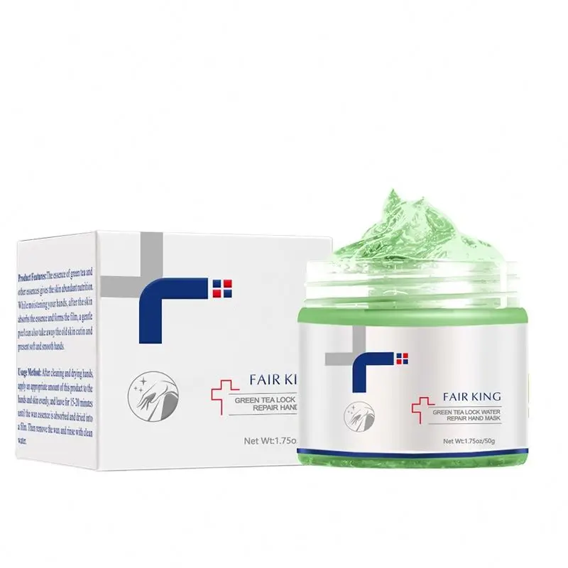 FAIR KING 50g Green Tea Lock Water Repair Hand Mask Remove Horny Whitening Hand Skin Long Lasting Moisturizing Hand Care Mask