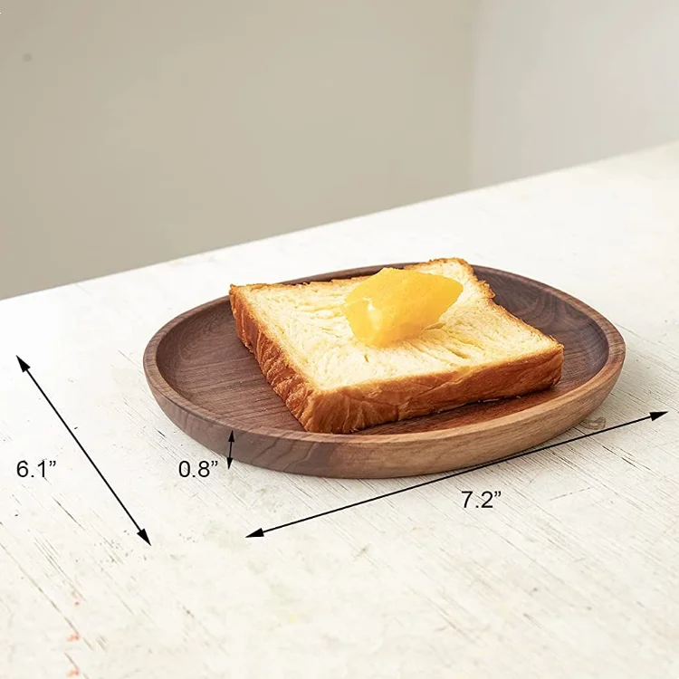 High quality unique design hand made walnut serving tray platter natural