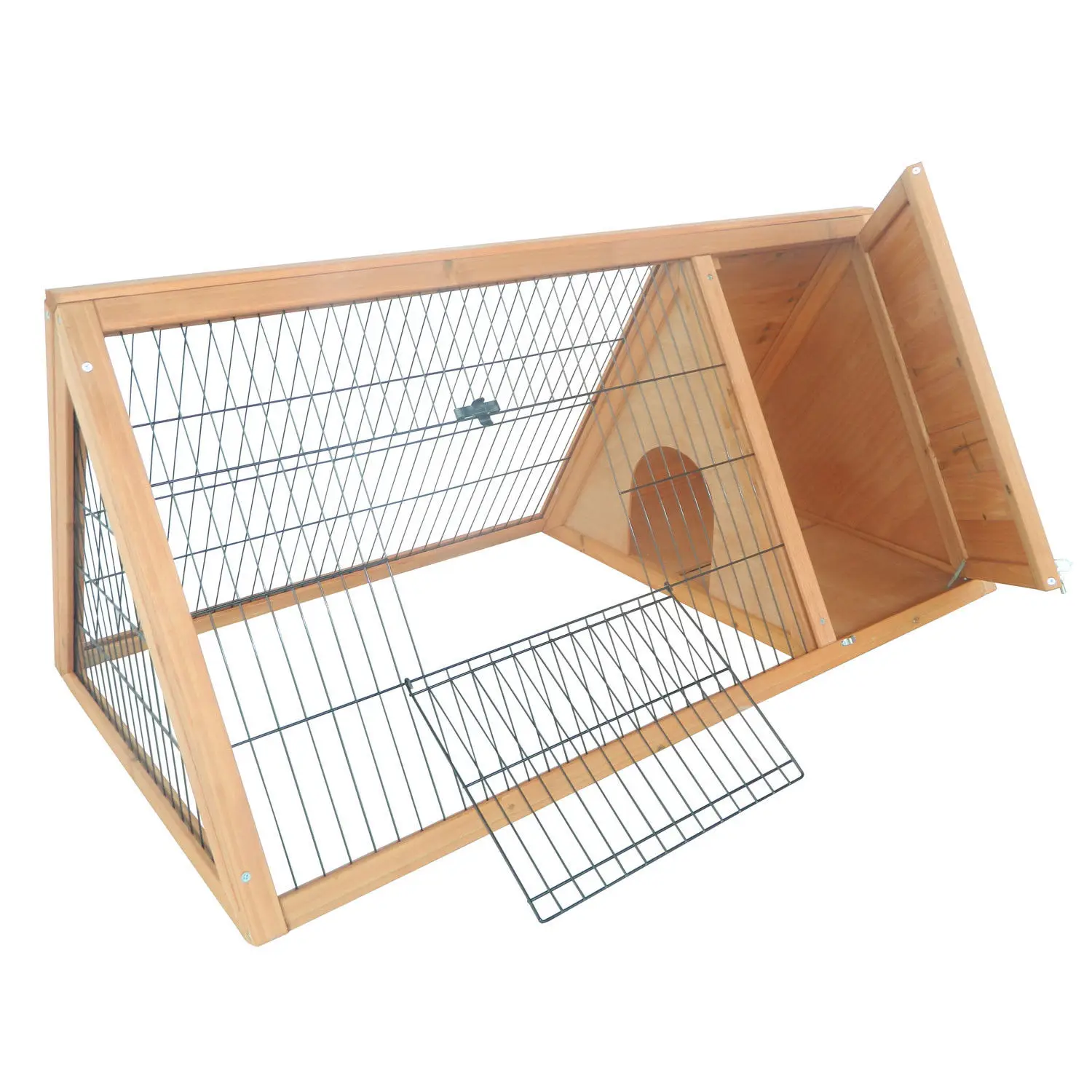 Hot selling Handmade Animal Rabbit Cage Wood Outdoor Cat House Pet Houses wooden cages Dog Furniture Iron Mesh Cages