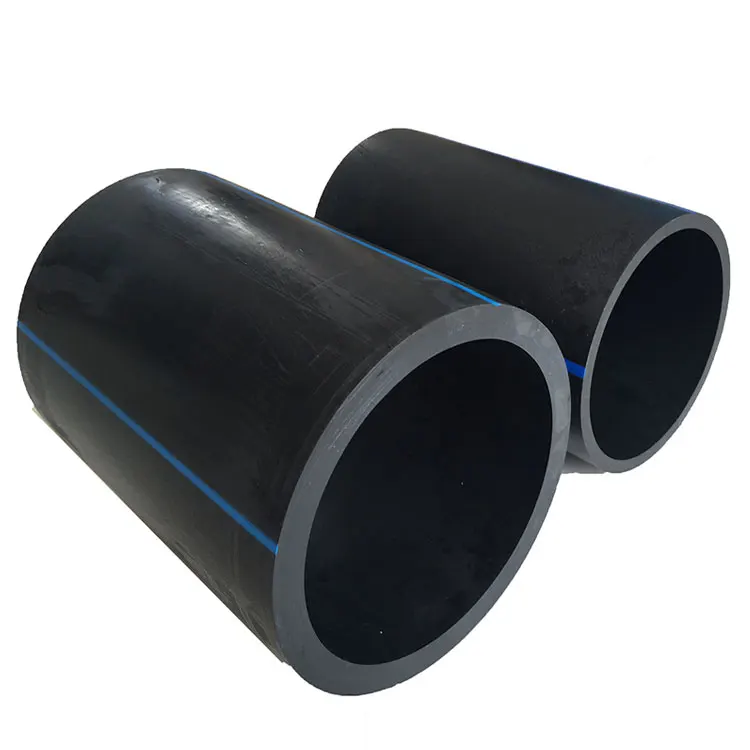 pe 100 sdr11 sdr 17 sdr 21 dn110mm blue stripe poly pipes 2inch 8 4 inch dn100 hdpe water pipe pn10 250 mm for water supply