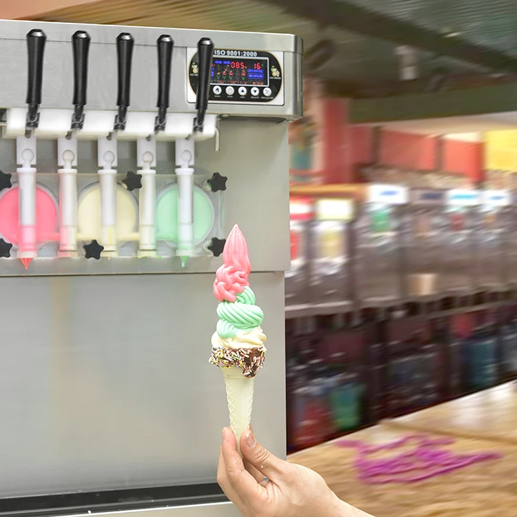 High production floor CE ETL five flavor frozen yogurt ice cream machine/soft ice cream machine/ice-cream machine