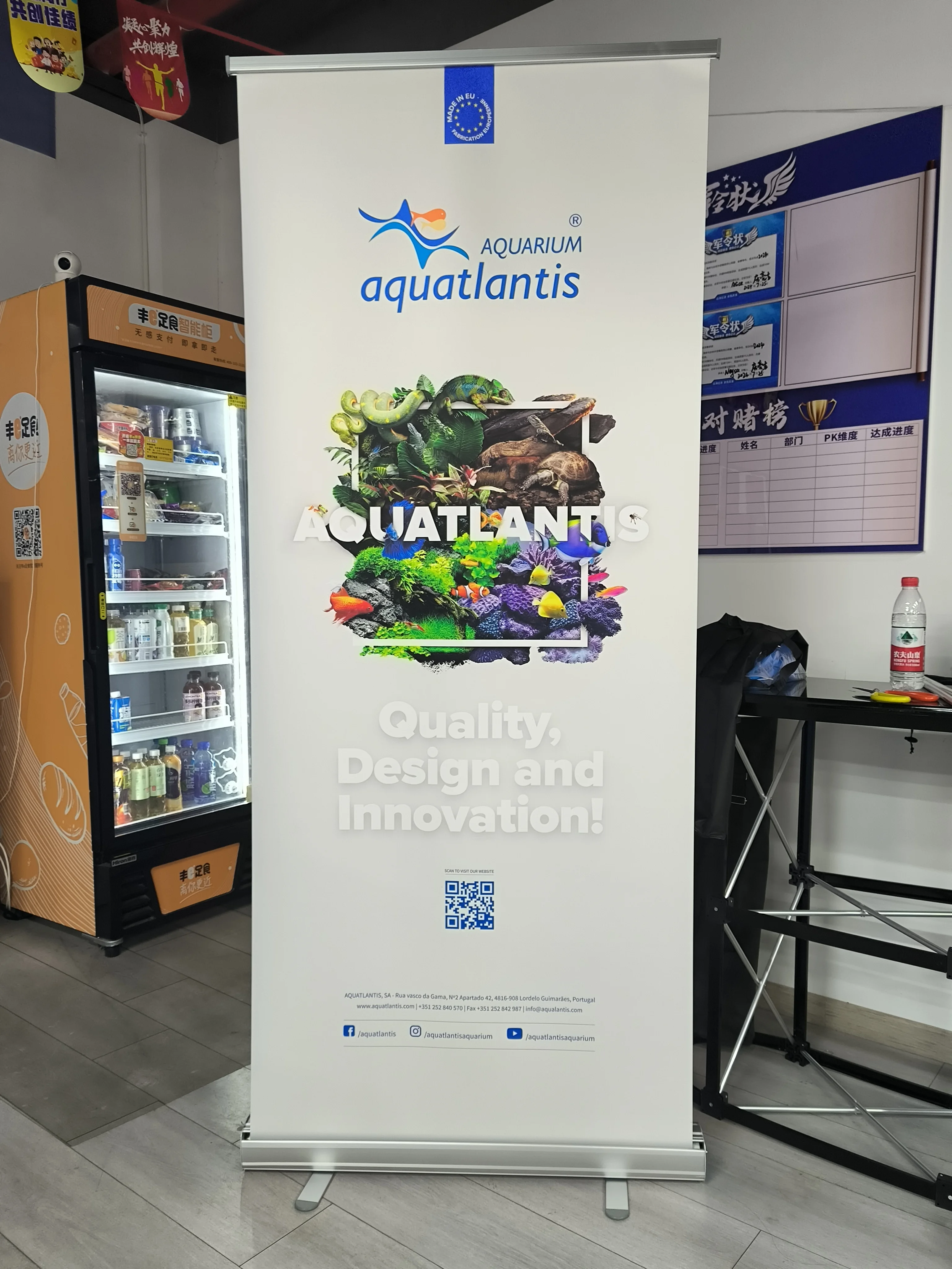 Best Selling Classic Aluminum  Retractable Roll-Up Marketing Banner Kakemono Advertising Background Banner Stand