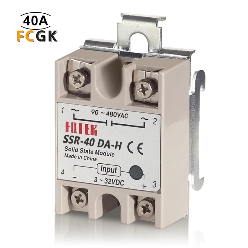Fotek ssr40da тип постоянного/переменного тока однофазный fotek ssr 40da твердотельные реле 40A