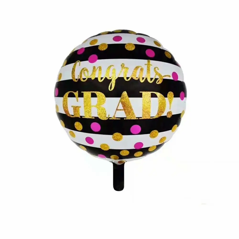 18 inch foil graduation globos star square round shape congrats grad helium balloon for Graduation party decoration supplies