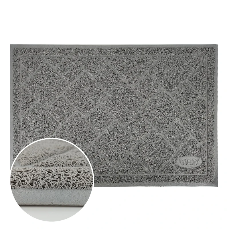 Soft on Kitty Paws 90*60cm Large Kitty Litter Box Mat PVC Cat Litter Mat with Non-Slip Backing