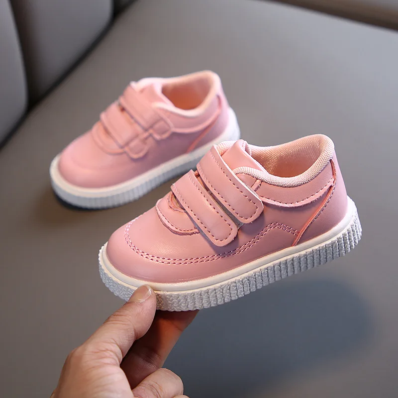 2023 White Children Girls Boys Anti Slip Soft Bottom Sneakers Comfortable Toddler Outdoor Casual Flat Kids Sports  Shoes